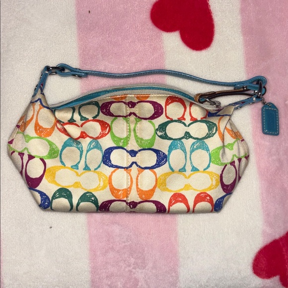 Colorful Patterned Coach Purse - Picture 2 of 7